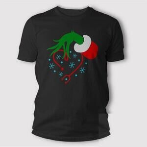 Nurse Grinch T-Shirt Funny Christmas Holiday Medical Graphic Tee